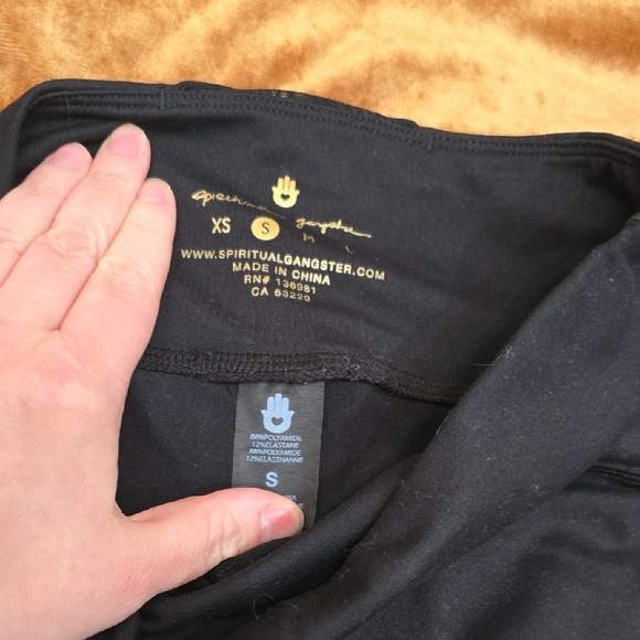 Spiritual Gangster Black Super High-Waist Leggings Size Small EUC - Picture 3 of 9